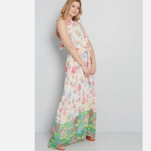 Modcloth "Illuminated Elegance" Chiffon Maxi Dress New NWT